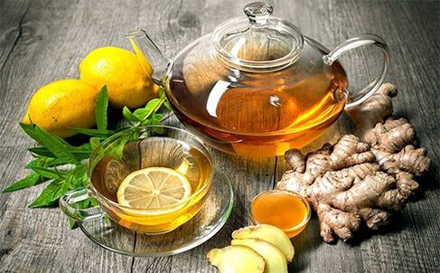 Tea limoi eta jengibrearekin
