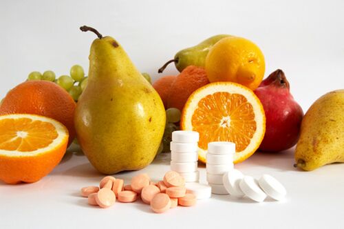 Fruta osasuntsuak eta bitamina konplexuak gizonezkoen potentziarako